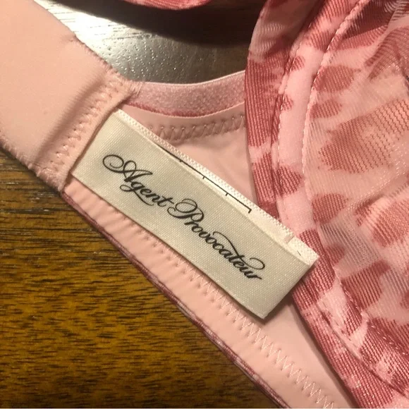 NWT $130 Agent Provocateur Lucky Full Cup Underwired Bra in Pink Leopard - 32B! - Picture 14 of 16